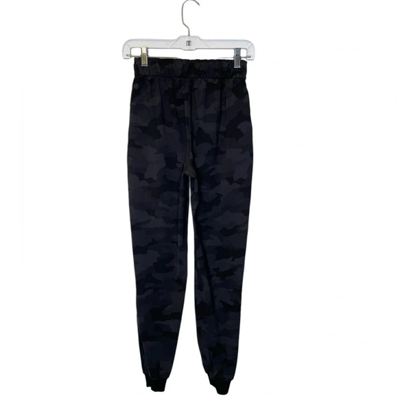 Lululemon Stretch High-Rise Jogger Full Length Black Camo Deep Coal Size Small - Picture 6 of 11